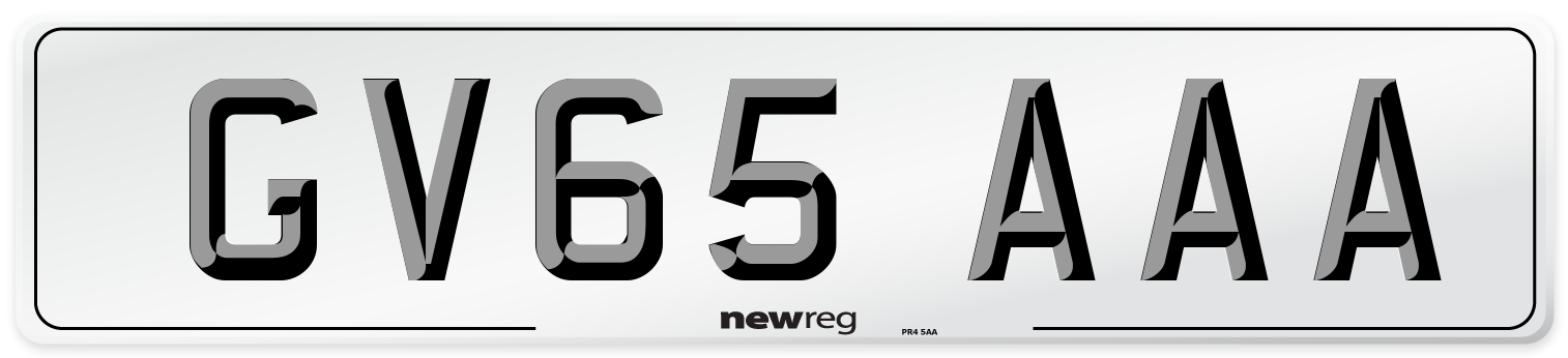 GV65 AAA Number Plate from New Reg